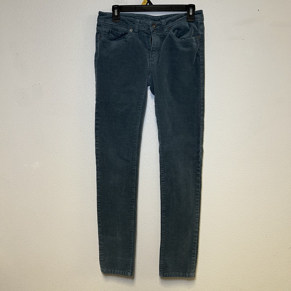 Patagonia Corduroy Pants Women's 28 Blue Slim Fit Skinny Organic Cotton EUC